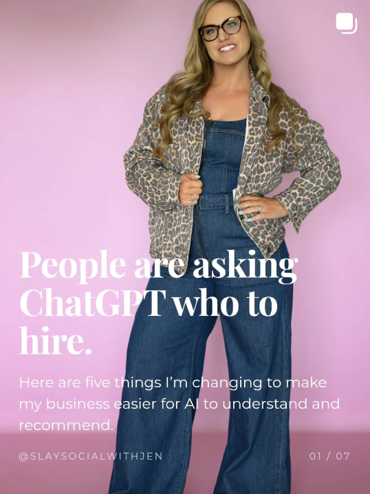 Pink full-photo editorial carousel cover